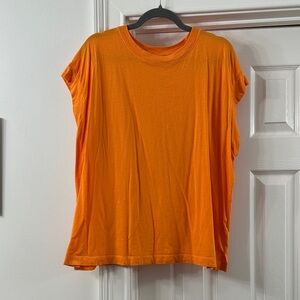 a new day Vibrant Orange Cap Sleeve Tee